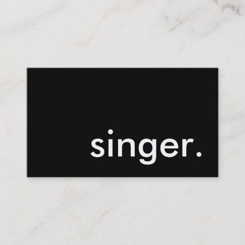 singer. business card templates