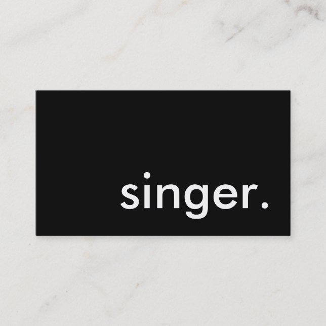 singer. business card (Front)