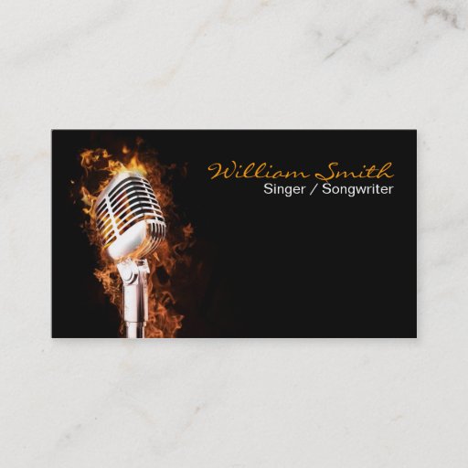 Customizable Singer Business card