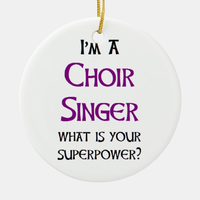singer choir ceramic ornament (Front)