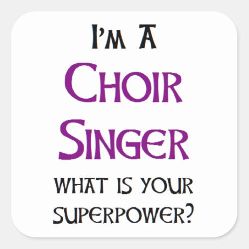 singer choir square sticker