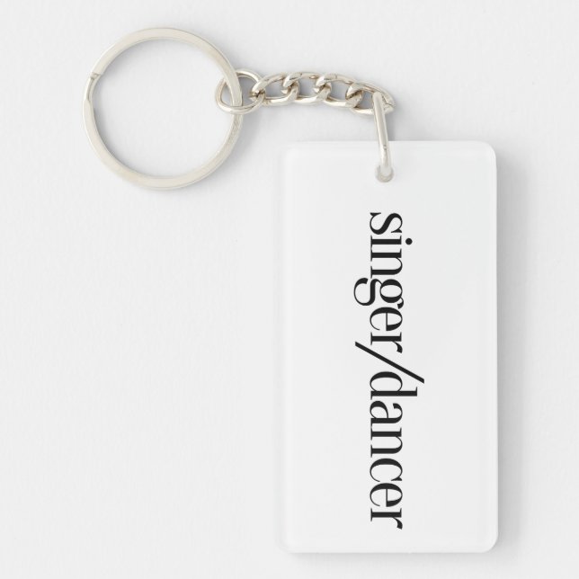 Singer Dancer Performer Keychain (Front)