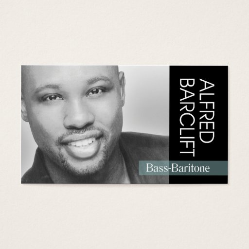 Customizable Singer Headshot for Vocalist Musician Business Cards