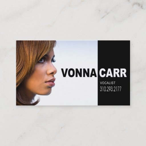 Customizable Singer Headshot for Vocalist Musician Business Card Templates