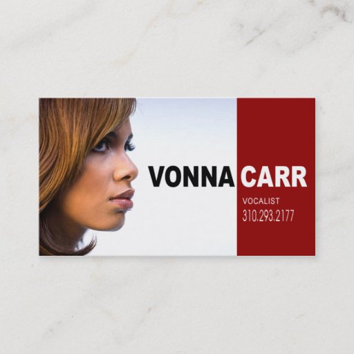 Customizable Singer Headshot for Vocalist Musician Business Card