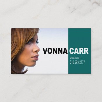 Singer Headshot For Vocalist Musician Business Card by StylishBusinessCards at Zazzle