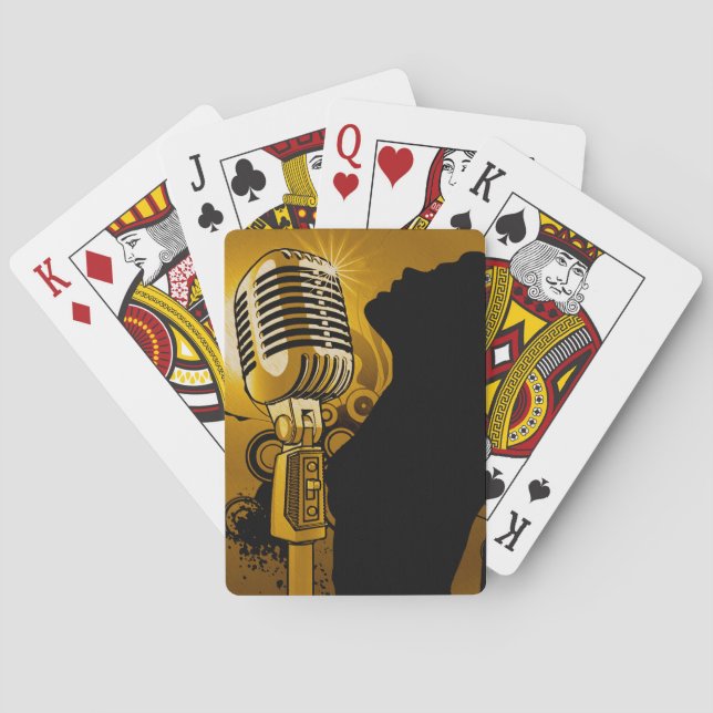 Singer I Am,Gold_ Poker Cards (Back)