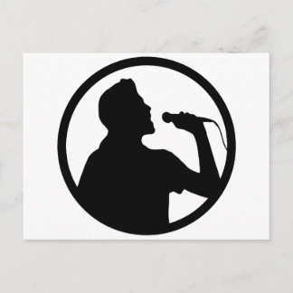 Singer Icon - Karaoke Logo Postcard