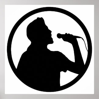 Singer Icon - Karaoke Logo Poster