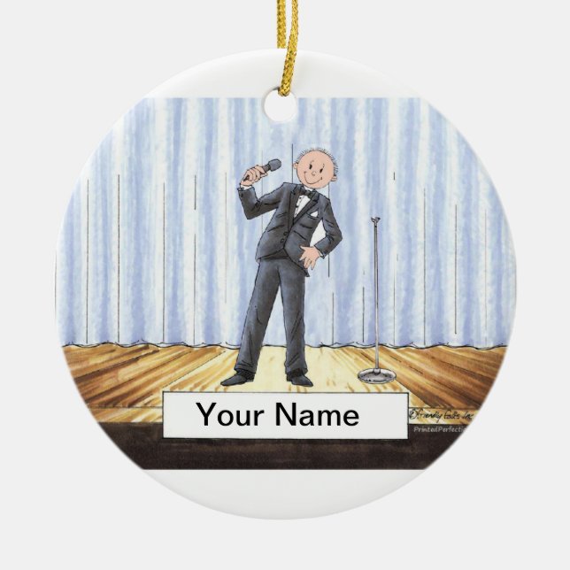 Singer - Male Ceramic Ornament (Front)