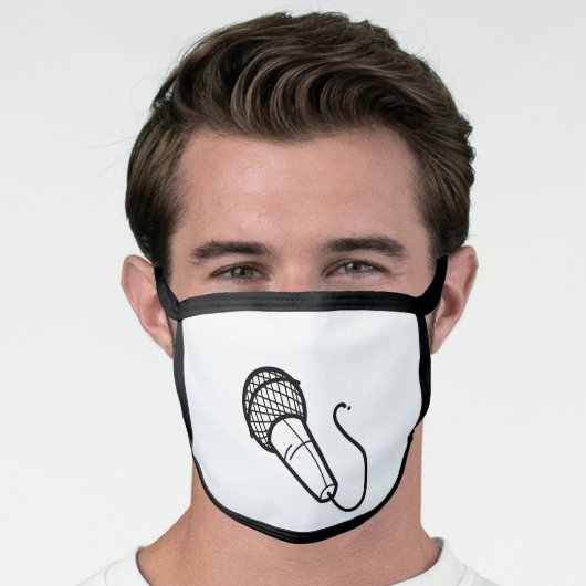 Singer Microphone Musician Face Mask (Worn Him)