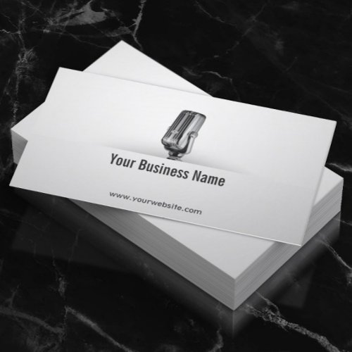 Retro Microphone Recording Business Card
