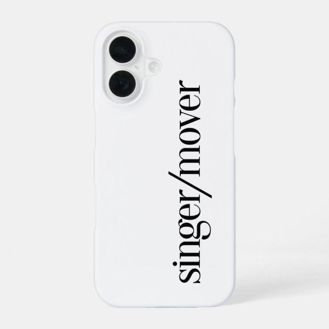 Singer/Mover iPhone Case (Back)
