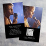Singer Musician Modern Black QR Code Business Card