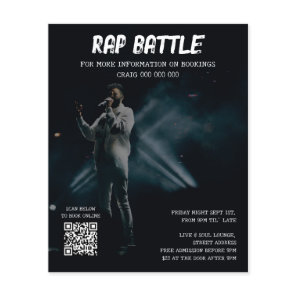 Singer Musician Music Hip Hop Photo Promotional  Flyer