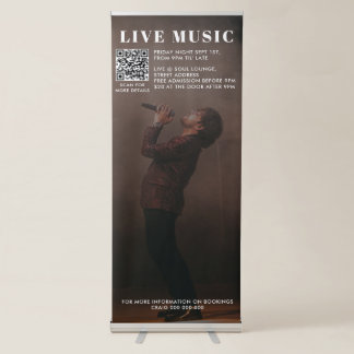 Singer Musician Music Photo Promotional Concert Retractable Banner