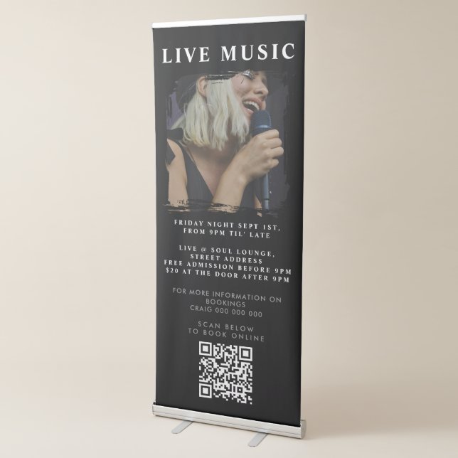 Singer Musician Music Photo Promotional Event Retractable Banner (3/4)