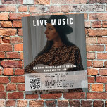 Singer Musician Music Photo QR Code Promotional  Flyer<br><div class="desc">A beautiful design incorporating 1 of your own photos and your QR Code. This elegant promotional flyer is ideal for anyone. A simple and professional way to inform everyone on your next event. Personalize your details to create your own unique promotional flyer.</div>
