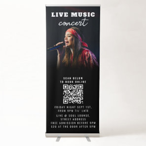 Singer Musician Music Promotional Event Concert Retractable Banner