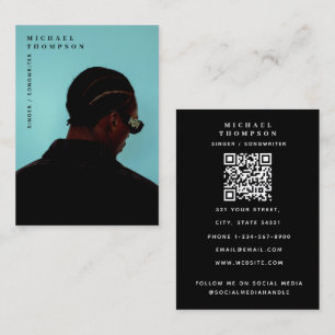 Singer Musician Photo Performer Model QR Code Business Card