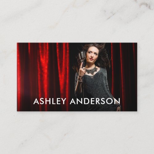 Singer Musician Photo Promo Business Card