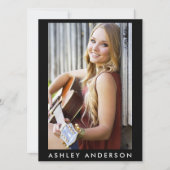 Singer Musician Photo Promo Card - Back Photo | Zazzle