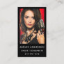 Singer Musician Promo Photo Business Card Blk