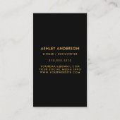 Singer Musician Promo Photo Business Card Gold | Zazzle