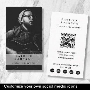 Singer Musician Songwriter Photo Social Media  Business Card