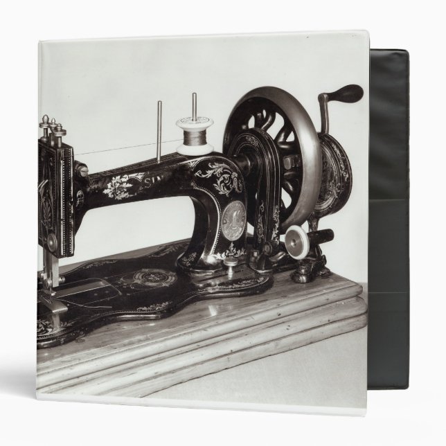 Singer 'New Family' sewing machine, 1865 3 Ring Binder (Front/Inside)