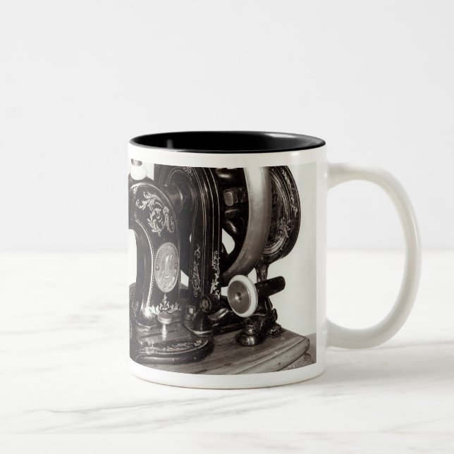 Singer 'New Family' sewing machine, 1865 Two-Tone Coffee Mug (Right)