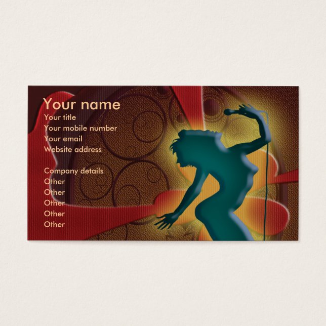 Singer performing nightclub spotlight (Front)