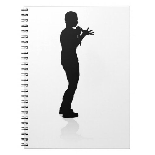 Singer Pop Country or Rock Star Silhouette Notebook