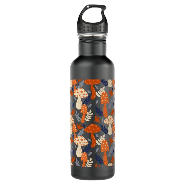 Singer psychonauts Magic Game Mushroom Forest Stainless Steel Water Bottle (Front)