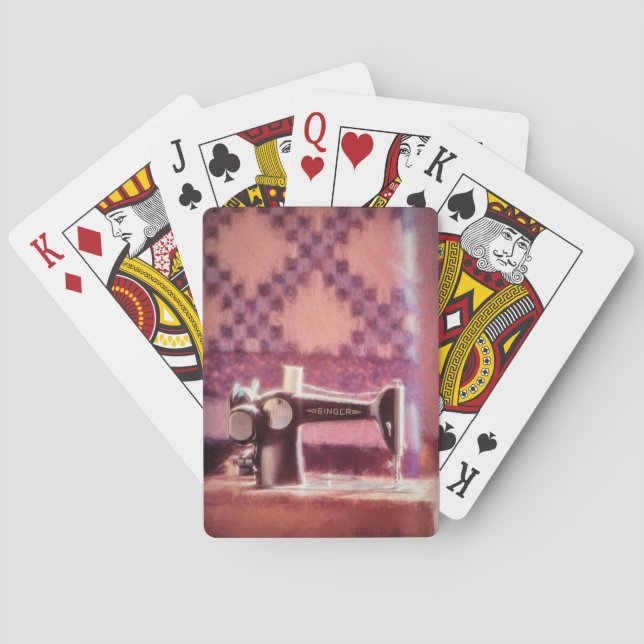 Singer Sewing Machine Playing Cards. Poker Cards (Back)
