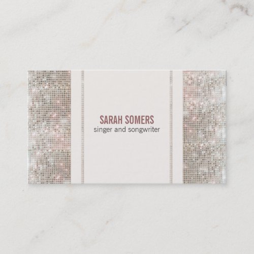 Singer Songwriter Sequins Look Business Card