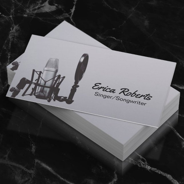 Singer Songwriter Vocalist Voice Teacher Music Business Card (Creator Uploaded)