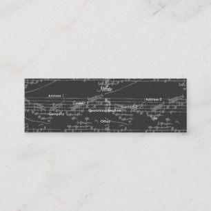 Singer Vintage Grey I Notes - Customizable Mini Business Card