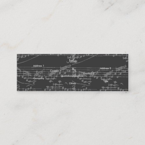 Singer Vintage Grey I Notes - Customizable Business Cards
