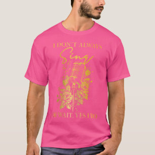 Singer Vintage Microphone Flowers Singing Girl Cho T-Shirt