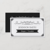 Singer / Vocalist - Classy Vintage Frame Business Card (Front/Back)