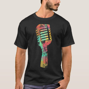 Singer Vocalist Men Women Colorful Studio Microph T-Shirt