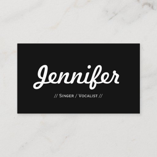 Customizable Singer / Vocalist - Minimal Simple Concise Business Cards