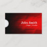 Singer / Vocalist - Modern Dark Red Business Card