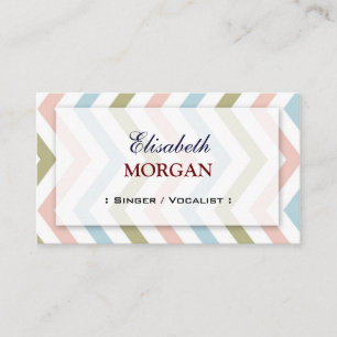 Singer / Vocalist - Natural Graceful Chevron Business Card