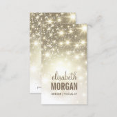 Singer / Vocalist - Shiny Gold Sparkles Business Card (Front/Back)