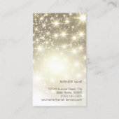 Singer / Vocalist - Shiny Gold Sparkles Business Card (Back)