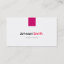 Singer / Vocalist - Simple Rose Pink Business Card
