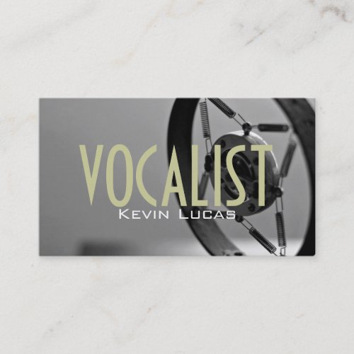 Singer Vocalist Solo Performance Entertainment Business Card