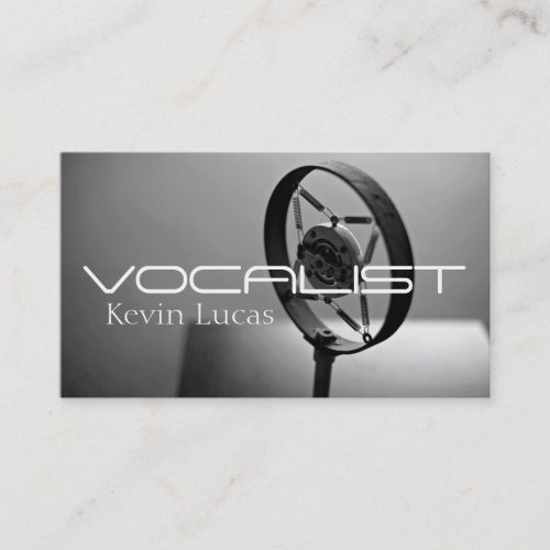 Singer Vocalist Solo Performance Entertainment Business Card